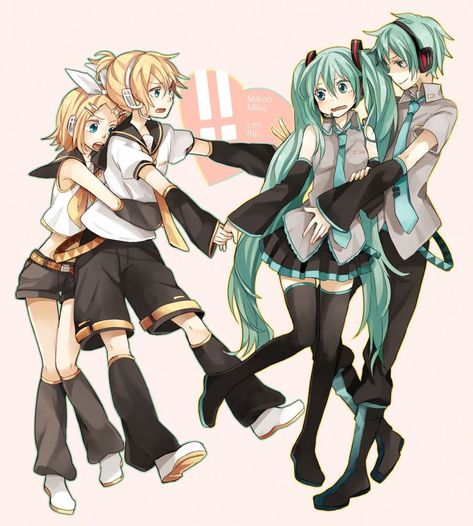 #wattpad #de-todo HOLA bienvenid@ a este libro en donde podrás ver imágenes de tus parejas vocaloid favoritas. hice esta historia porque un día buscaba imágenes de las parejas vocaloid y al no encontrar ninguna decidí hacer una >w< Miku X Rin, Rin Miku, Shingeki No Bahamut, Kagamine Rin And Len, Miku Chan, Miku Hatsune Vocaloid, Vocaloid Funny, 밈 유머, Vocaloid Characters