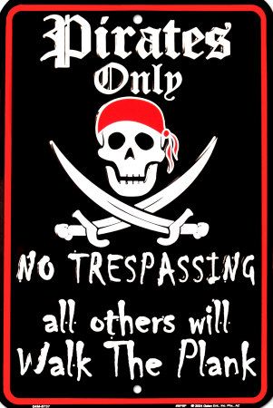 ARR, Matey! 'Tis Almost Talk Like A Pirate Day with The Jolly ... Teach Like A Pirate, Pirate Classroom, Pirate Signs, Walk The Plank, Pirate Room, Pirate Books, No Trespassing, Walking The Plank, Pirate Theme Party