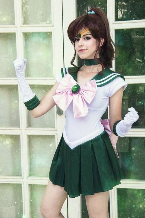 Sailor Jupiter Costume, Sailor Neptune Cosplay, Sailor Jupiter Cosplay, Magical Girl Aesthetic, Moon Cosplay, Sailor Moon Cosplay, Sailor Moon Character, Sailor Jupiter, Sailor Scouts