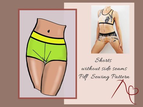 Crop Top Sewing Pattern, Lingerie Patterns, Pole Dance, Basic Shorts, Top Sewing Pattern, Pole Dancing, Straight Stitch, Sport Wear, Different Fabrics