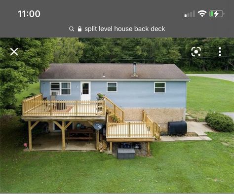 Double Layer Deck, Multiple Level Deck Ideas, Three Level Deck, Two Layer Deck, Split Level Pool Deck, Deck Off Back Of Split Level House, Deck Ideas For Split Level House, Split Level Deck Ideas Backyards, Split Level Deck With Pool