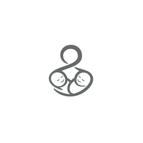 Doula, Twin Babies and Infinity Symbol logo or icon design Twin Symbol, Twin Baby Names, Twin Tattoos, Insta Icon, Wedding People, Heart Tree, Infinity Symbol, Logo Banners, Symbol Logo