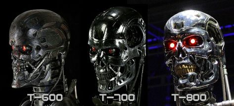 ALL TERMINATOR HEAD MODEL: T-600 / T-700 / T-800 Terminator 6, Fate Movie, T 800 Terminator, Kyle Reese, Terminator 1984, Terminator Movies, Battle Robots, Sarah Connor, Deadpool Wallpaper