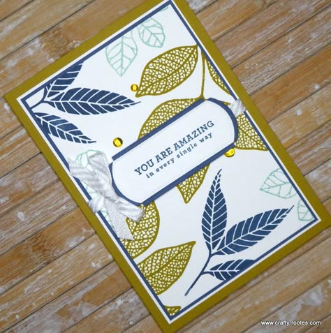 Changing Leaves card Su Changing Leaves, Layering Leaves Stampin Up Cards, Changing Leaves Stampin Up Cards, Stampin Up Leaves, Stampin Up Gorgeous Leaves, Thanksgiving Cards Handmade, Creative Card Ideas, Workshop Projects, Autumn Cards