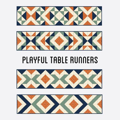 Modern Table Runners Quilted, Quilted Table Runner Patterns, Table Runner Quilt Patterns, Table Runners Modern, Quilt Table Runner, Wooden Inlay, Grandma Crafts, Quilt Borders, Modern Table Runners