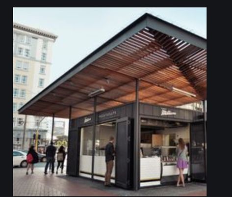 Drive Thru Design, Security Kiosk, Pop Up Retail, Caffe Design, Retail Kiosk, University Cafeteria, Roof Canopy, House Architecture Styles, Shop Mobile