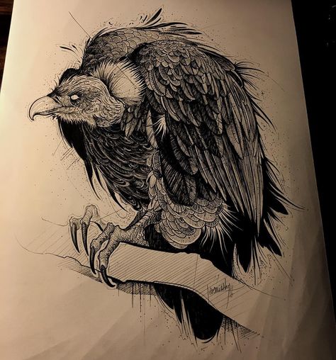 Just for fun..! #vulture #tattooflash #bigbird #birdsketch #blackwork #blackartists #blackart #blackink #dotwork #blackworkers #blackworkerssubmission #blackbird #inked #tattoo #design # Traditional Vulture Tattoo, Vulture Tattoo, Vulture Marvel, Black Vulture, Tattoo Test, Witch Tattoo, Bird Sketch, Vulture Culture, Creepy Tattoos