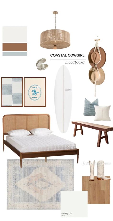 Cowgirl Room Ideas, Coastal Cowgirl Bedroom, Florida Apartment, Surf Bedroom, Cowgirl Bedroom, Cowboy Room, Cowgirl Room, Costal Cowgirl, Beachy Bedroom