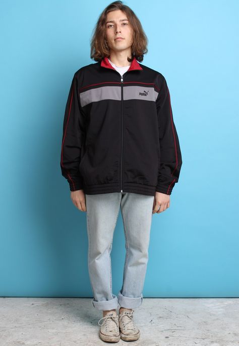 (99+) Puma Tracktop | Mint Vintage | ASOS Marketplace Tracktop Outfit Men, Athleisure Half-zip Track Jacket For Streetwear, Half-zip Track Jacket For Streetwear, Casual Nylon Half-zip Track Jacket, Nylon Half-zip Track Jacket For Streetwear, Sweatshirts Men, Men Sweatshirts, 2010s Fashion, Puma Jacket