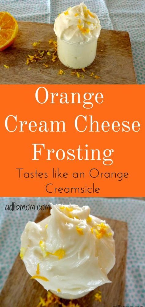 Orange Cream Cheese Icing, Orange Cream Cheese Frosting, Frost Cupcakes, Cupcake Frosting Recipes, Pecan Filling, Orange Cream Cheese, Cheese Frosting Recipe, Orange Icing, Orange Buttercream