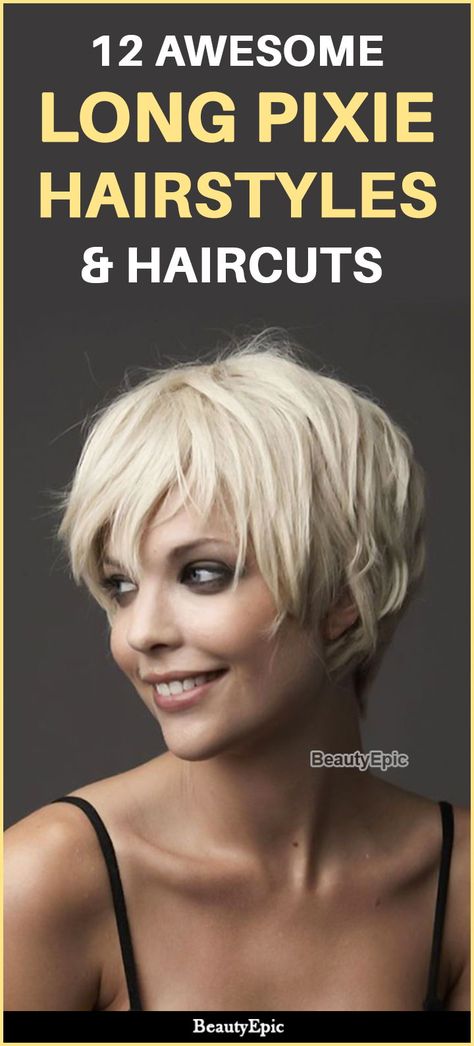 Kort Pixie, Messy Pixie Haircut, Pixie Haircut Fine Hair, Longer Pixie Haircut, Long Pixie Hairstyles, Thick Hair Cuts, Pixie Bob Haircut, Pixie Cut With Bangs, Long Pixie Cuts