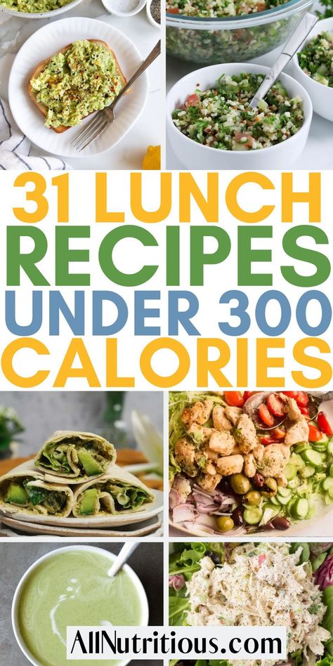 If weight loss is your goal, you need these healthy lunch ideas in your meal plan! From salad recipes to soups and curries, you are sure to find easy recipes that are low in calories to enjoy all week. Lunch Under 200 Calories, Under 200 Calorie Lunch, Lunch Ideas Under 300 Calories, 200 Calorie Lunch, Easy Low Calorie Lunches, Low Calorie Salad Recipes, 300 Calorie Lunch, Low Calorie Lunch Recipes, Healthy Low Calorie Lunch