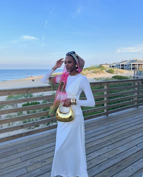 White Head Wrap Outfit, Head Wrap Outfit, White Headwrap, Wrap Outfit, White Head, Outfit White, Fashion Aesthetics, Head Wrap, About Hair