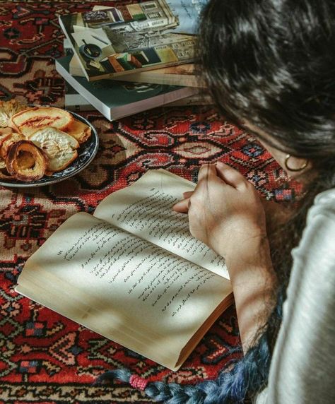 Pin on Photography A Book, A Woman, Rug, Reading