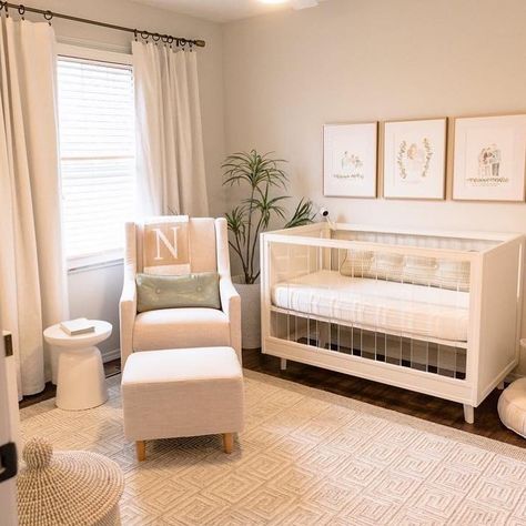 Calm and sweet✨Build your dream nursery filled with the best for baby👶🍼📸:@majestic.interior.design #lovemypbk Dream Nursery, Dream Nurseries, Simply White, Convertible Crib, Acrylic Panels, Crib Mattress, Instagram Shop, Pottery Barn Kids, Floor Chair