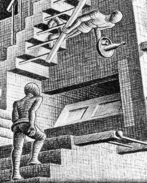 The Artwork of MC Escher - Owlcation - Education Escher Relativity, Surreal Room, Crazy Stairs, Escher Stairs, Mc Escher Art, Escher Drawings, Escher Art, Stair Art, Hipster Drawings