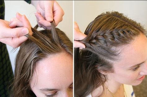 15 Braided Bangs Tutorial: How Do Side French Braids Bangs Braided Bangs Tutorial, Side Braid Tutorial, French Braided Bangs, Side French Braid, French Plait, Side French Braids, Bangs Tutorial, Side Braid Hairstyles, Short Hair Hacks