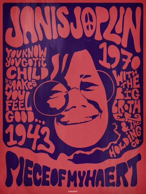 janis joplin Poster Rock, Art Musical, Vintage Concert Posters, Music Concert Posters, Vintage Music Posters, Tour Posters, Rock Punk, Rock Posters, Janis Joplin