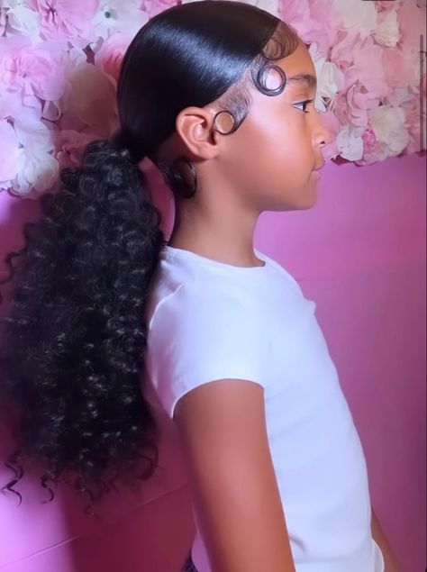 Slick Ponytail, Weave Ponytail Hairstyles, Sleek Ponytail Hairstyles, Cute Ponytails, Birthday Hairstyles, Black Ponytail Hairstyles, Quick Weave Hairstyles, Braided Hairstyles For Teens, Cute Box Braids Hairstyles