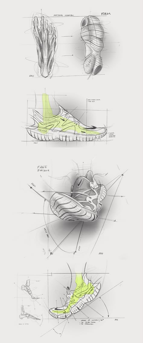 Nike Free 2019 // Running Footwear Collection on Behance Sketch Shoes, Footwear Sketches, Shoe Sketch, Product Sketching, Shoes Sketch, Sneakers Sketch, Sport Shoes Design, Product Sketch, Shoe Sketches