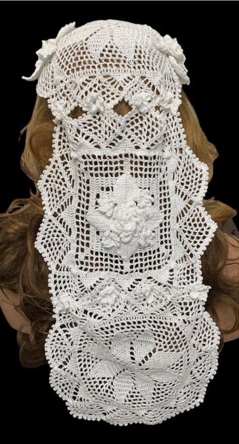 This is a custom made crochet bridal veil. If you are interested in me making you a crochet veil for your special day please message me. Crochet Veil, Handmade Ornaments, Bridal Veil, Handmade Shop, Wedding Inspo, Wall Art Home, Art Home Decor, Special Day, Veil