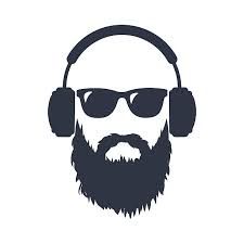 Sunglasses And Headphones, Beard Vector, Funny Face Drawings, Beard Illustration, Beard Logo, Man Clipart, Beard Art, Beard Man, Dj Logo