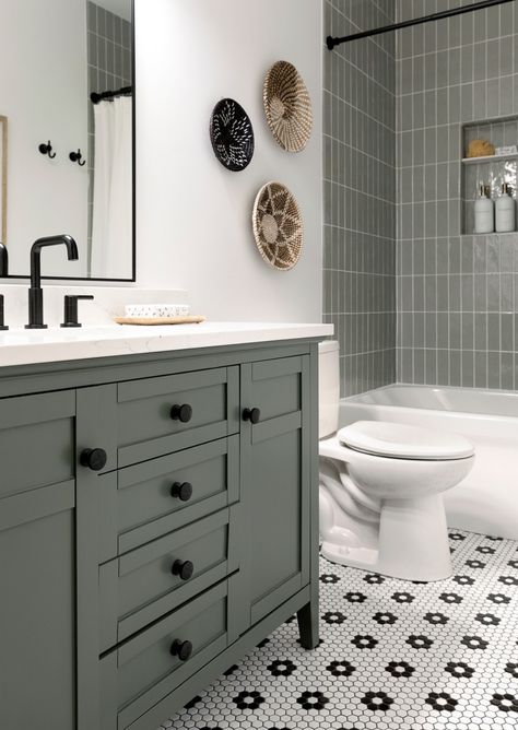 Today, we’re stepping into the world of black and white tile bathrooms, a design choice that never goes out of style. From the timeless elegance of marble checkered floors to the bold statement of geometric patterns, each bathroom tells its own unique story through the contrast of black and white.

We’ve curated a range of 31 styles that showcase how versatile black and white tiles can be. Black And White Hexagon Tile Bathroom, White Tile Bathrooms, White Hexagon Tile Bathroom, Black White Tile, Bathroom Floor Tile Ideas, Hexagon Tile Bathroom, Floor Tile Ideas, Tile Bathrooms, Black Tile Bathrooms