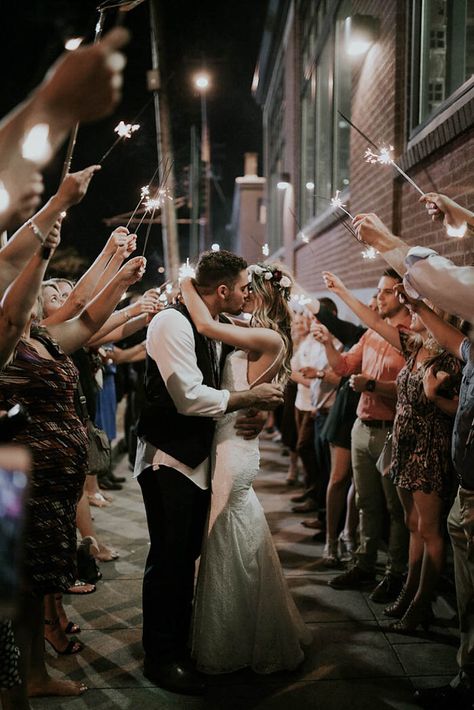 Sparkler send off inspiration | Image by Olivia Strohm Photography The Plaza Wedding, Treasury On The Plaza, Sparkler Exit Wedding, Plaza Wedding, Documentary Wedding Photos, Wedding Day Photos, Vegan Wedding, Provence Wedding, Wedding Exits