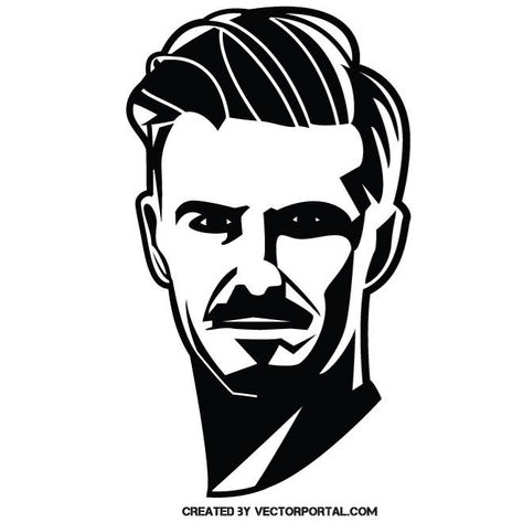 Soccer player David Beckham Messi Drawing, Drums Art, Soccer Art, Free Vector Illustration, Black And White Sketches, Retro Background, Sports Graphic Design, Football Art, Skateboard Art