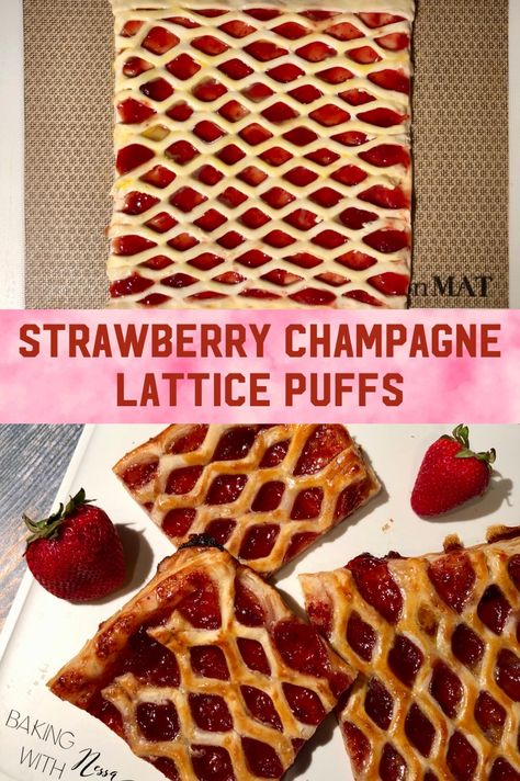 Best Turnover Recipe, Best Strawberry Pie Recipe, Lattice Pastry, Strawberry Pie Recipe, Turnover Recipes, Fruit Spread, Jam Tarts, Strawberry Champagne, Puff Pastry Sheets