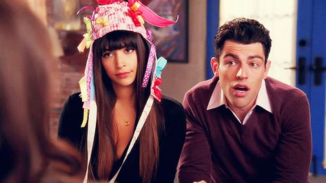 Schmidt And Cece, Cece New Girl, Nick And Jess, Pregnant Halloween Costumes, Top Tv Shows, Boy Best Friend, Tv Couples, Movie Couples, Interracial Couples