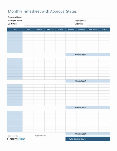 Free PDF Monthly Timesheet Templates Time Sheets Printable Templates, Word Table Design, Time Sheet Printable, Plurals Worksheets, Time Management Worksheet, Sweet Quotes For Girlfriend, Time Management Quotes, Timesheet Template, Time Sheet