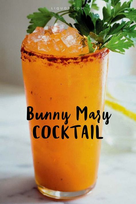 Bunny Mary, Summer Slasher, Easter Cocktails, Spring Entertaining, Cocktail Ideas, Tom Collins, Boozy Drinks, Cafe Bistro, Carrot Juice