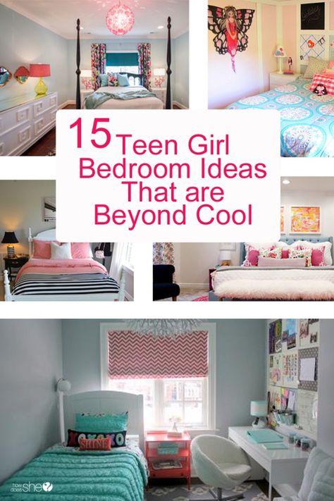 Teen Girl Bedroom Ideas - 15 Cool DIY Room Ideas For Teenage Girls Teen Girl Bedroom Ideas, Hot Pink Bedrooms, Girls Bedroom Themes, Girl Bedroom Ideas, Teen Girl Bedroom, Girl Bedroom Designs