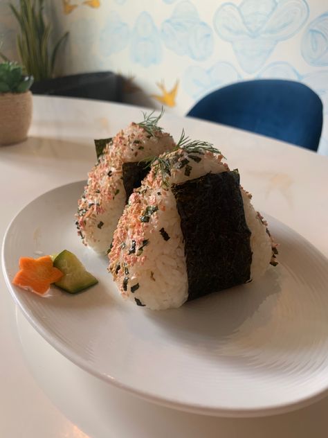 @nicoleeemma ♡ Salmon Onigiri at Sugar Pine Onigiri Salmon, Salmon Onigiri, Austin Texas, Austin, Muffins, Texas, Cake, Austin Tx