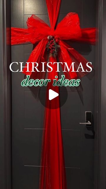 Didi~ Home Decor | Organization | Lifestyle on Instagram: "Christmas Door Decor Idea 🎄

I came across the viral bow wrap video and couldn’t resist trying it out myself! 🎀

Simple and festive, perfect for the holidays! Follow for more holiday decor ideas! 

#amazonfind #diy #Christmas #holidaydecor #xmas2024 #festive christmas decor ideas, holiday spirit, door decor, DIY decor" Diy Christmas Door Decorations For Home, Office Door Christmas Decorations Ideas, Double Door Christmas Decor, Santa Brunch, Xmas Diy Gifts, Door Decor Diy, Diy Christmas Door Decorations, Diy Christmas Door, Door Decoration Ideas