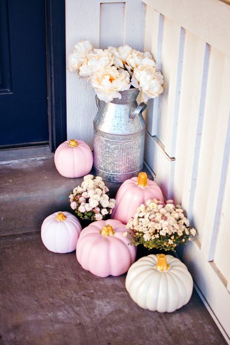 You'll love these easy DIY painted pumpkins for fall! They are the perfect fall front porch decor or tablescape. Spruce up your Fall decor with these trendy and affordable pumpkins! Pink Pumpkin Decor, Girl Names And Meanings, No Carve Pumpkin Decorating Ideas, Pink November, No Carve Pumpkin, Names And Meanings, Pumpkin Decorating Ideas, Unicorn Pumpkin, January Baby