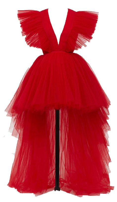 High Low Tulle Dress, Pleats Fashion, Red Green Dress, Tulle Dress Long, Giambattista Valli Couture, London Party, Green Wedding Dresses, Vintage Red Dress, High Low Prom Dresses