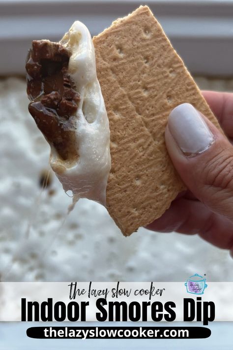 Crock Pot Smores, Smore Dip Crockpot, Crock Pot Smores Dip, S’mores Crockpot, S’mores Dip Crockpot, S’more Dip Crockpot, Crockpot Dips Dessert, Slow Cooker Smores Dip, Quick And Easy Smores Desserts