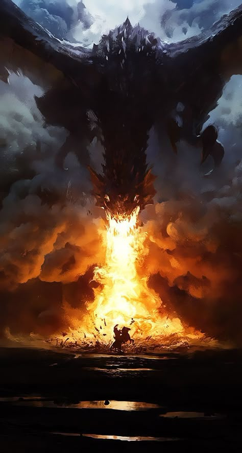 Dragon Burning Village, Dragon Breathing Fire, Dark Kingdom, Dragon Artwork Fantasy, Gra O Tron, Forgotten Realms, Rhaenyra Targaryen, 다크 판타지, Dragon Pictures