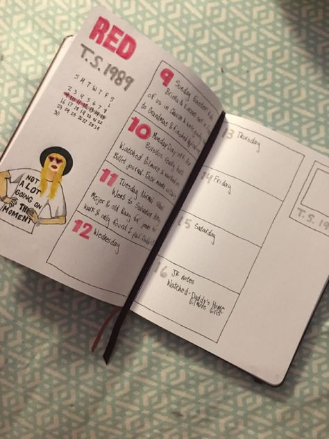 Taylor Swift Bullet Journal, 1989 Taylor Swift Album, Taylor Swfit, 1989 Taylor Swift, Weekly Bullet Journal, Taylor Swift Book, Bullet Planner, Taylor S, Taylor Swift 1989