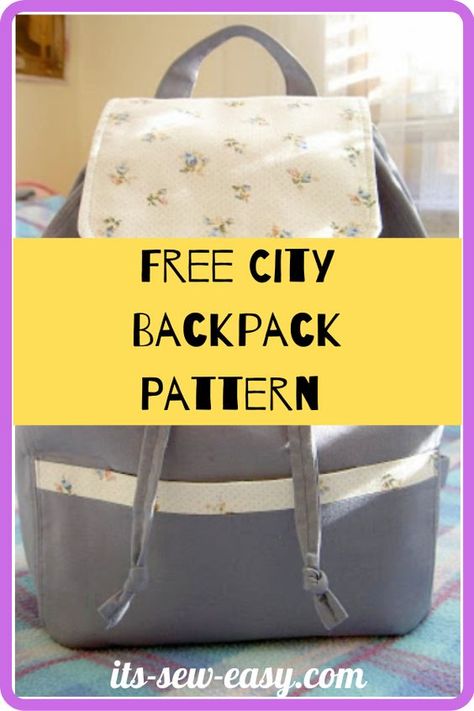 Backpack Patterns, Diy Backpack Pattern, Backpack Pattern Sewing, Backpack Sewing, Backpack Tutorial, Easy Designs, Diy Projects To Sell, Simple Backpack, Diy Backpack