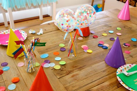 Confetti Party Funfetti Party, Entrance Board, World Map Pin Board, Map Pin Board, One Is Fun, Direction Signs, Paper Christmas Decorations, Table Confetti, Confetti Party