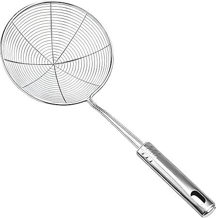 Amazon.com: Versatile Stainless Steel Spider Strainer/Skimmer/Ladle for Cooking and Frying, Chirano Kitchen Gadgets Wire Strainer Pasta Strainer Spoon (6 Inch): Home & Kitchen Pasta Strainer, Kitchen Equipment, Kitchen Utensils Gadgets, Frying, Kitchen Utensils, Kitchen Gadgets, Amazon Prime, Home Kitchen, Online Shopping