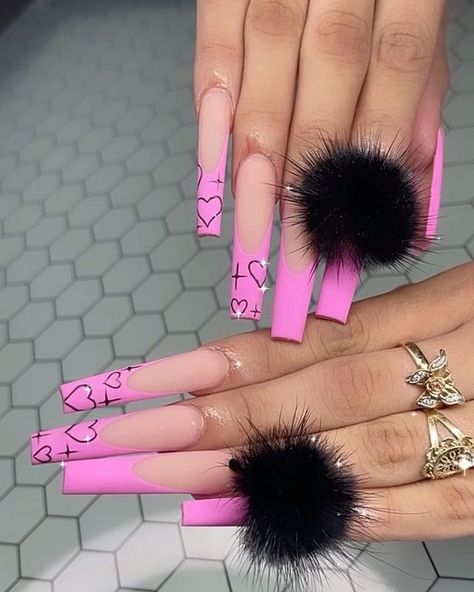 21st Nails, Plain Acrylic Nails, Baby Pink Nails Acrylic, Long Gel Nails, Bears Nails, Long Acrylic Nail Designs, Nude Nail Designs, Stylish Nails Designs, Blush Nails