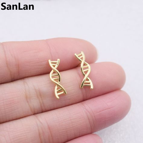 Biology Girl, Dna Earrings, Biology Jewelry, 100 Books, Science Gifts, Rings For Girls, Dream Jewelry, Quality Jewelry, Biology