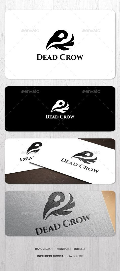 Dead Crow Logo: Animal Logo Design Template by ashenterprise. Crow Logo Design, Mns Logo, Raven Logo Design, Crow Symbol, Crow Icon, Crow Logo, Logo Inspiration Modern, Raven Logo, Logo Moodboard