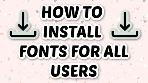 How to install a font for all users - install fonts - unzip fonts - installing for all users This is an important way to install fonts especially if you use programs like adobe and inkscape to design. This will insure all the fonts show in all... #air #alluser #AuntieTay #craft #cricut #cricutfonts #cricutfreefonts #dafont #decor #decorate #diy #explore #font #fonts #freefont Create A Logo Free, 3d Alphabet, Best Free Fonts, Bold Fonts, Cricut Fonts, Cute Fonts, Cricut Free, Handwriting Fonts, Youtube Tutorials