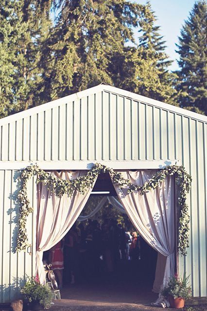 Shed Wedding, Smallest Wedding Venue, Backyard Shed, Rustic Chic Wedding, Oregon Wedding, Reception Ideas, Wedding Ceremony Decorations, The Barn, Ceremony Decorations