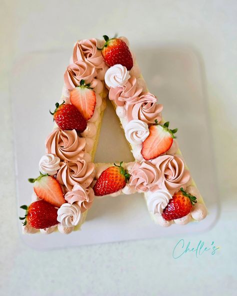 🤍🤍🤍 Letter Cakes Ideas, Letter Cakes, Pretty Cakes, Dessert, Cake, Quick Saves